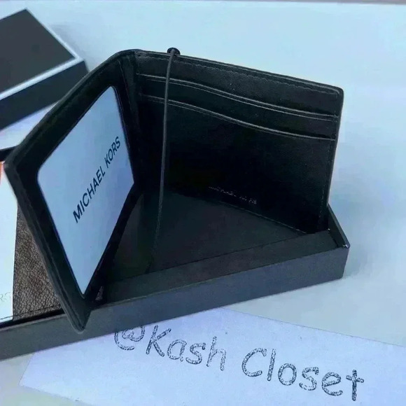 Michael kors Men Wallet Card Case 3 in 1 Gift box set Brown - Picture 3 of 7